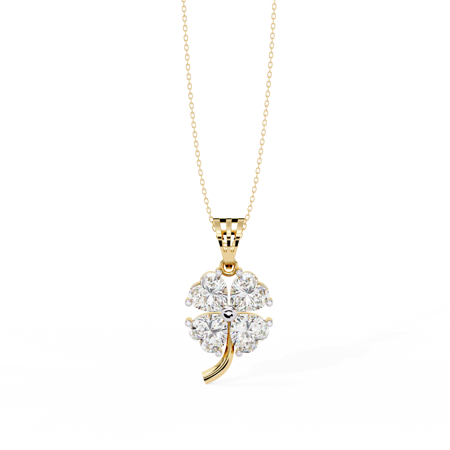 Heart Blossom Diamond Pendant