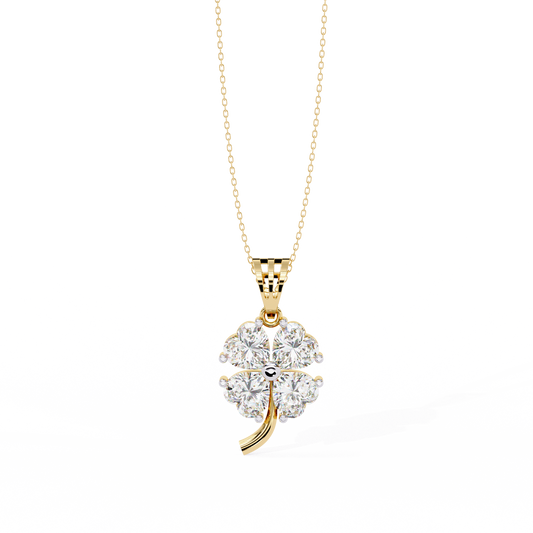 Heart Blossom Diamond Pendant