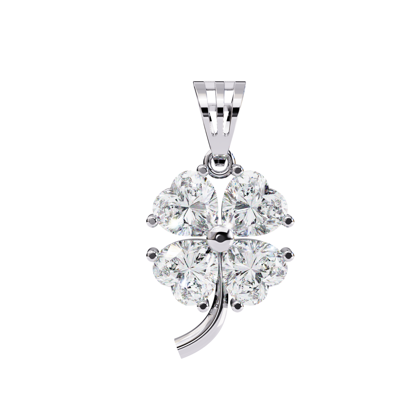 Heart Blossom Diamond Pendant