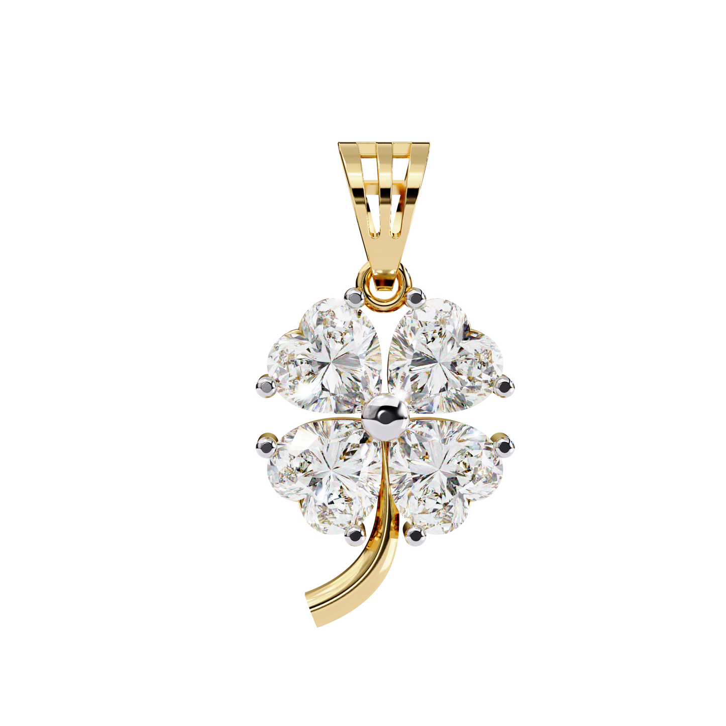 Heart Blossom Diamond Pendant