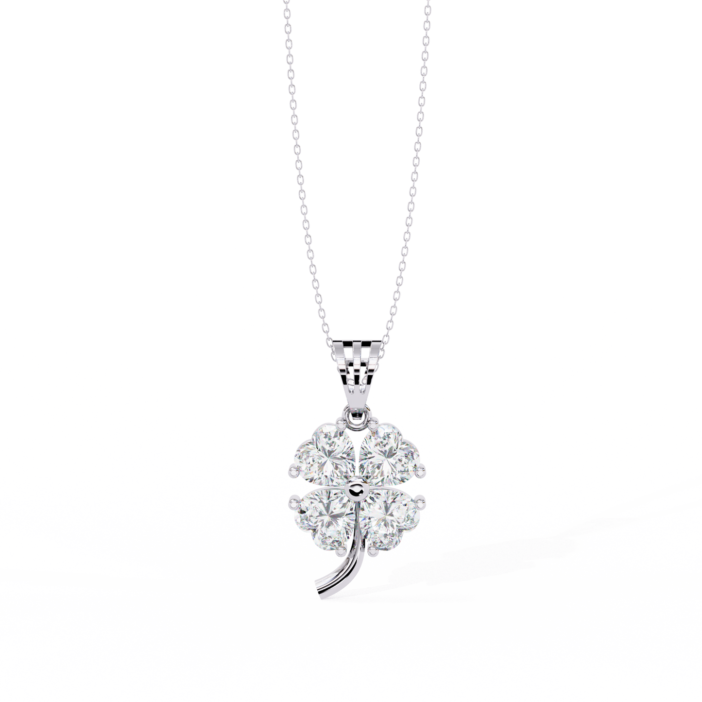 Heart Blossom Diamond Pendant