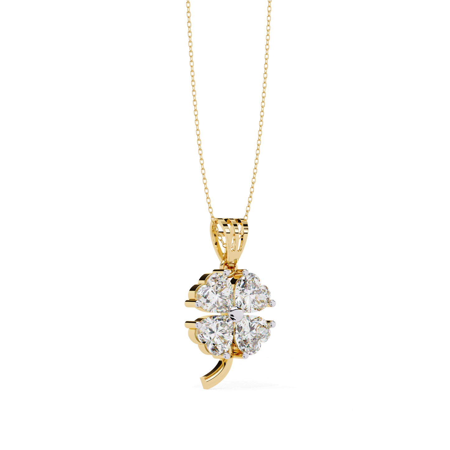 Heart Blossom Diamond Pendant
