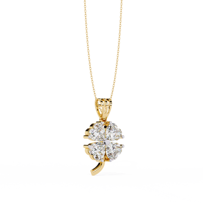 Heart Blossom Diamond Pendant