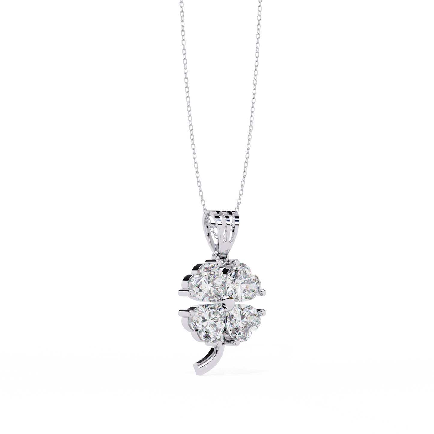 Heart Blossom Diamond Pendant