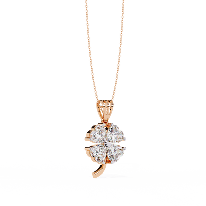 Heart Blossom Diamond Pendant