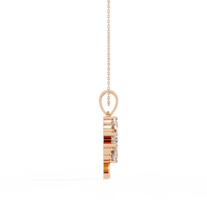 Heart Blossom Diamond Pendant