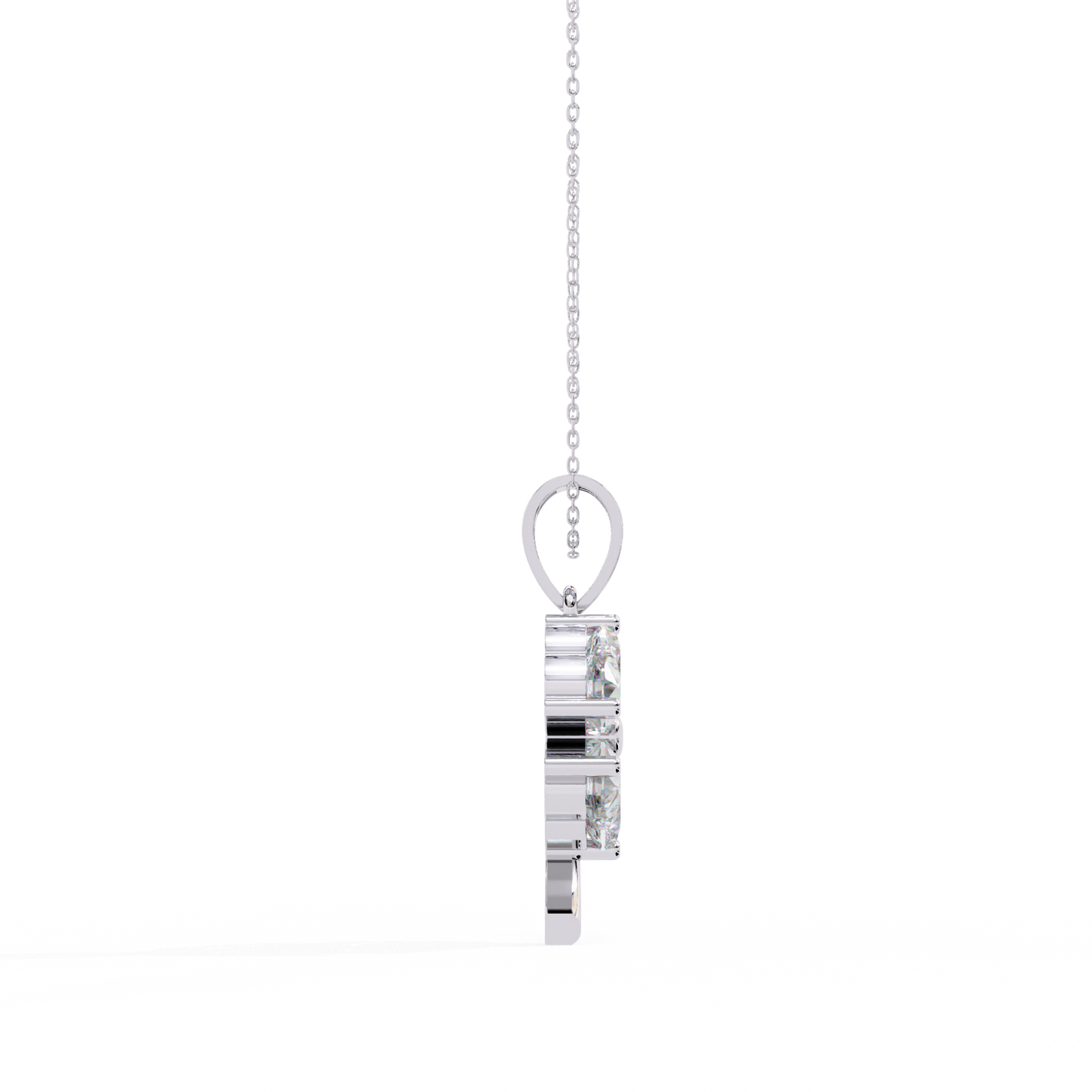 Heart Blossom Diamond Pendant
