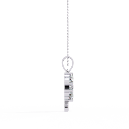 Heart Blossom Diamond Pendant