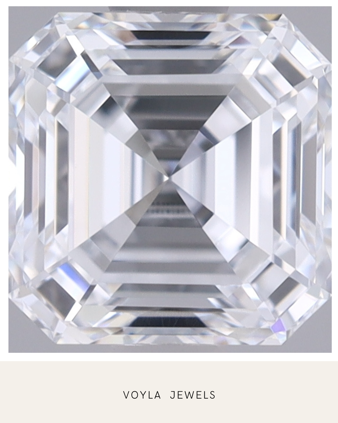 Lab Grown Asscher Diamond 1.00ct D IF