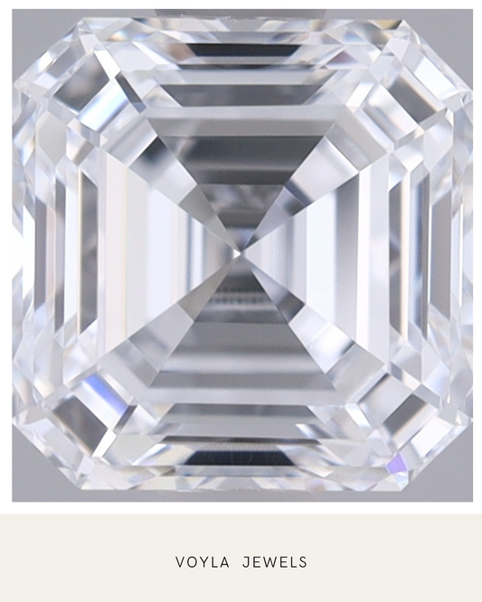Lab Grown Asscher Diamond 1.00ct D IF
