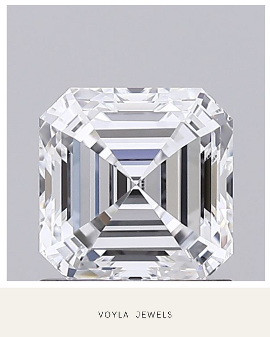 Lab Grown Asscher Diamond 1.00ct D VS1