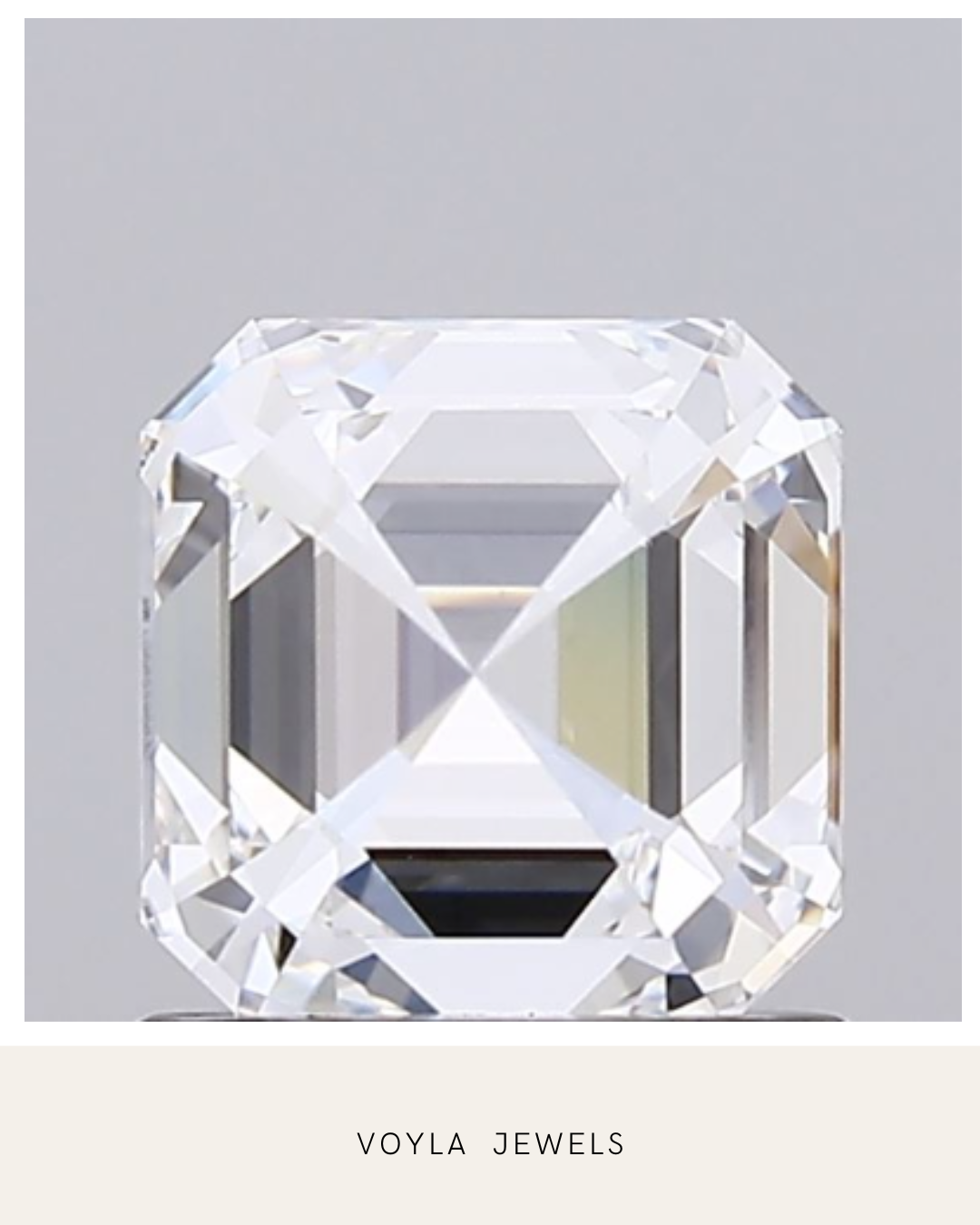 Lab Grown Asscher Diamond 1.00ct D VS1