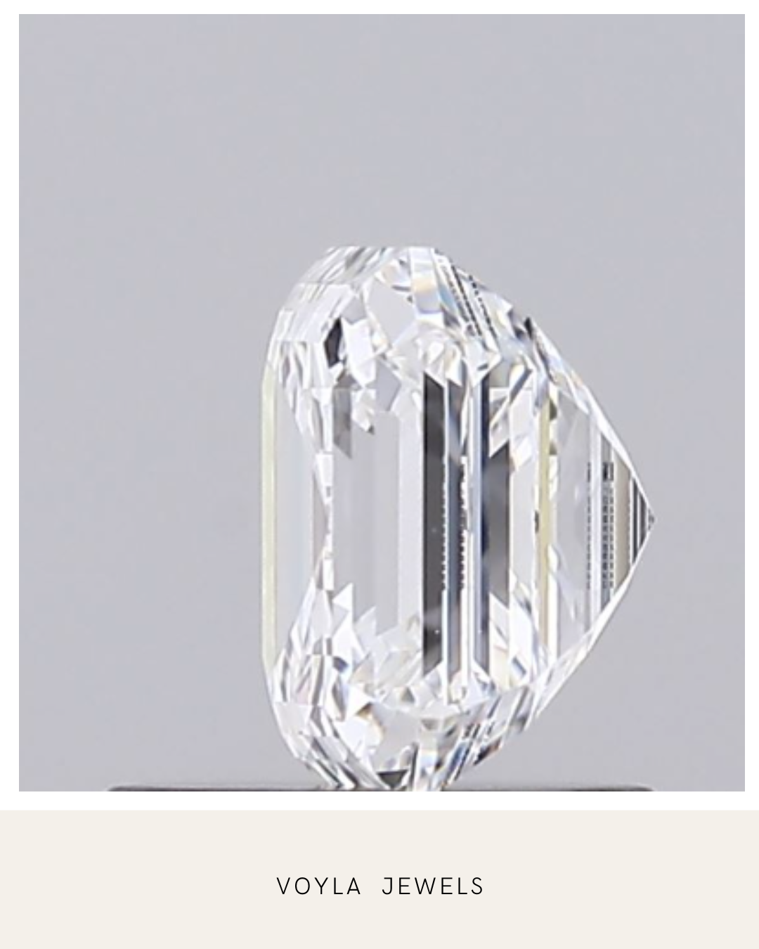 Lab Grown Asscher Diamond 1.00ct D VS1