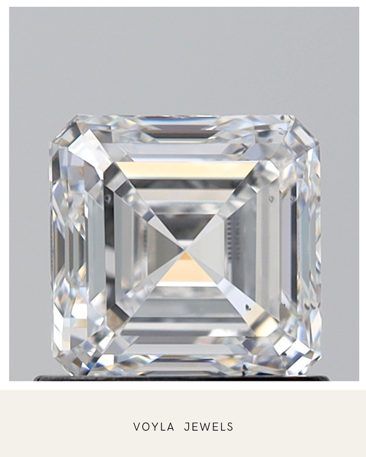 Lab Grown Asscher Diamond 1.00ct D VS2