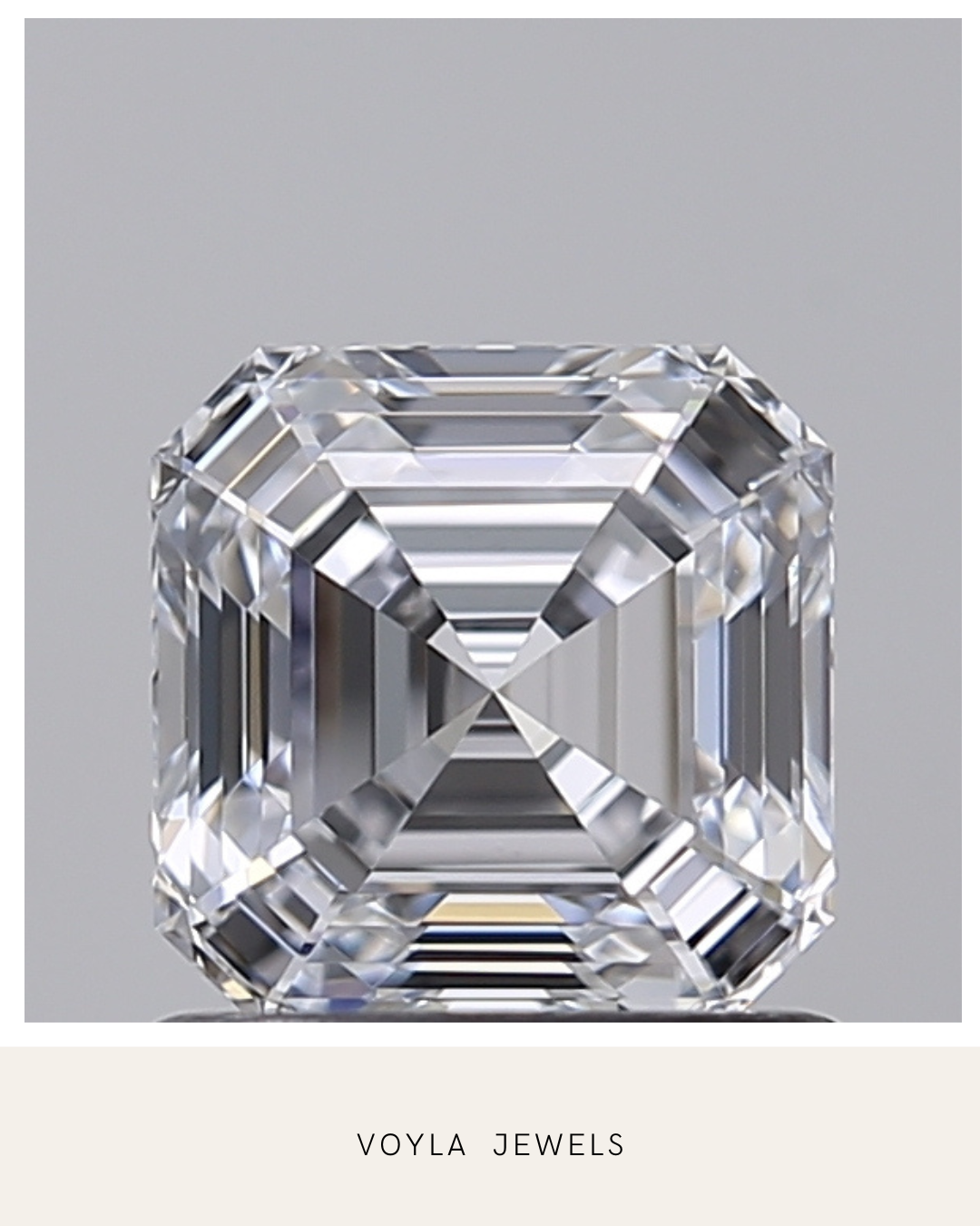 Lab Grown Asscher Diamond 1.00ct D VVS1