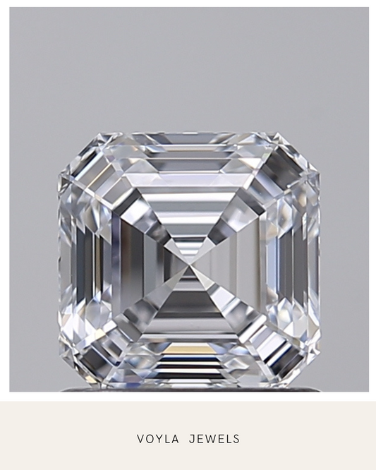 Lab Grown Asscher Diamond 1.00ct D VVS1