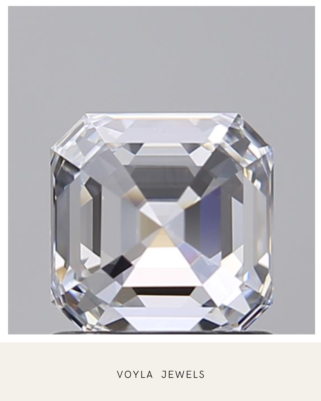 Lab Grown Asscher Diamond 1.00ct D VVS1