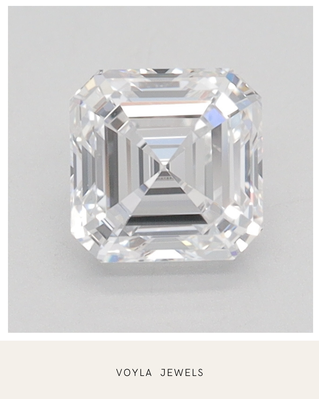 Lab Grown Asscher Diamond 1.00ct D VVS2