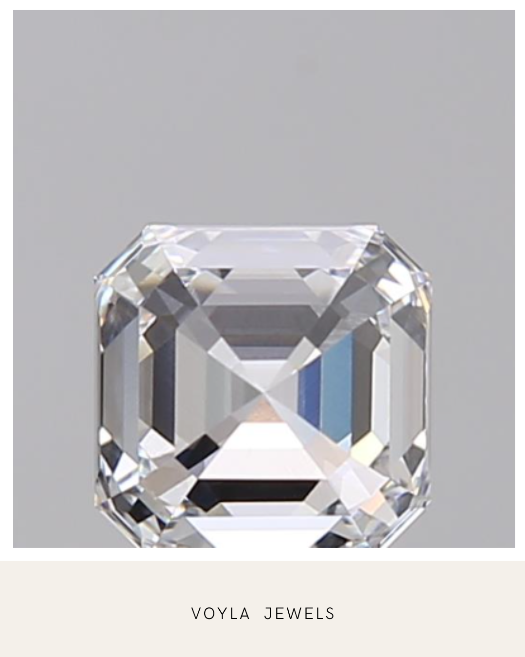 Lab Grown Asscher Diamond 1.00ct D VVS2