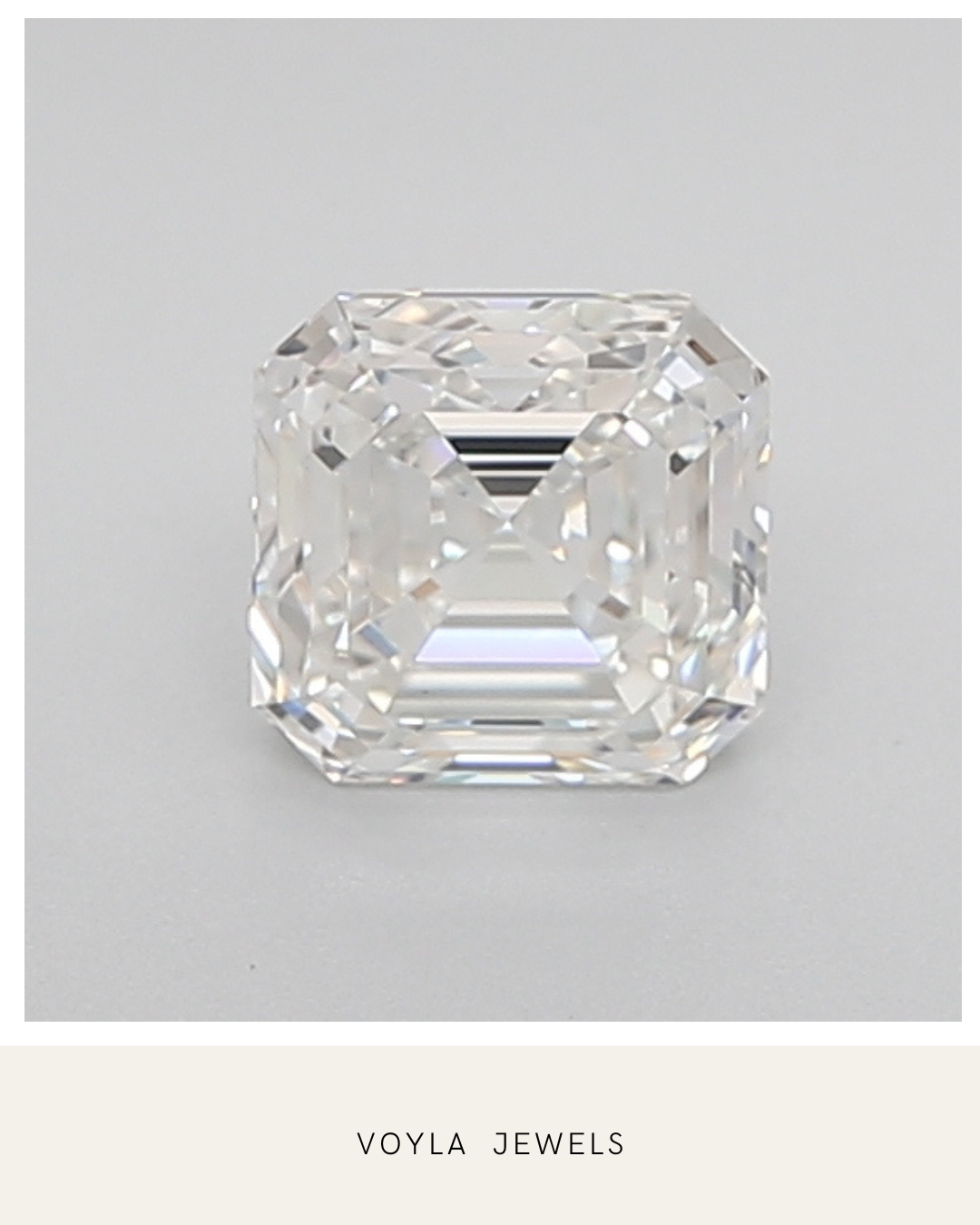 Lab Grown Asscher Diamond 1.00ct F VVS2