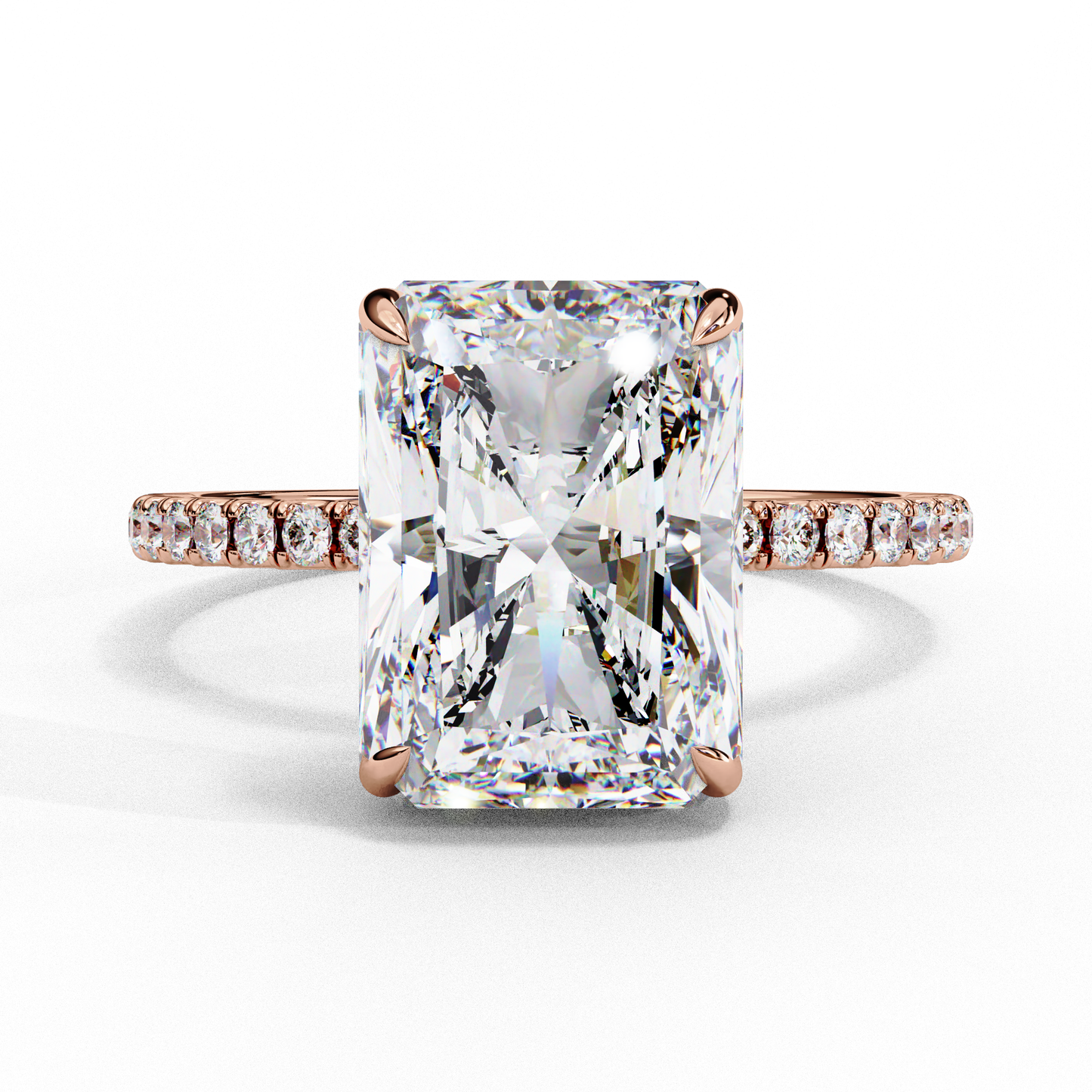 Blaze Line Solitaire Ring