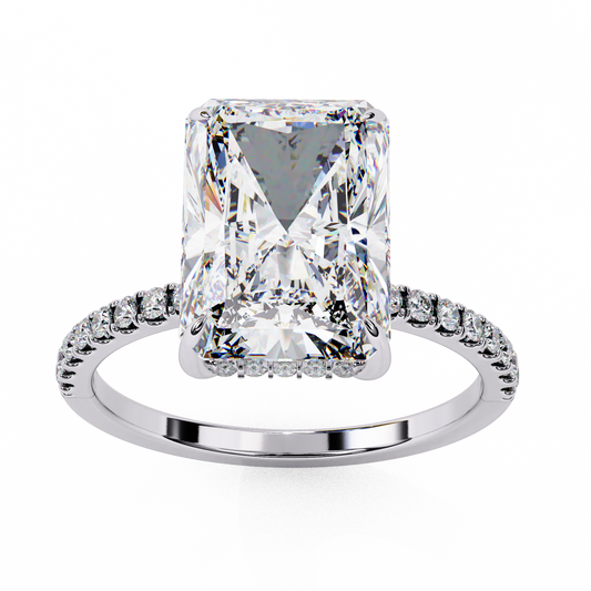 Blaze Line Solitaire Ring