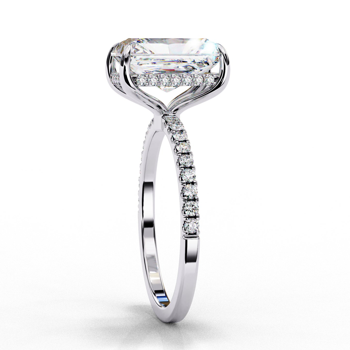 Blaze Line Solitaire Ring