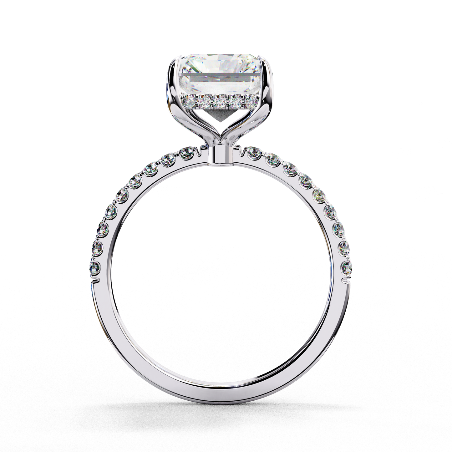 Blaze Line Solitaire Ring