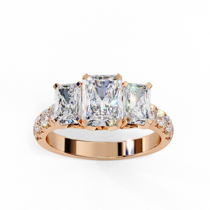 Radiant Trilogy Solitaire Ring