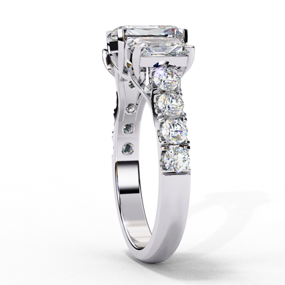 Radiant Trilogy Solitaire Ring