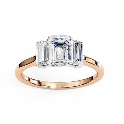 Emerald Echo Solitaire Ring