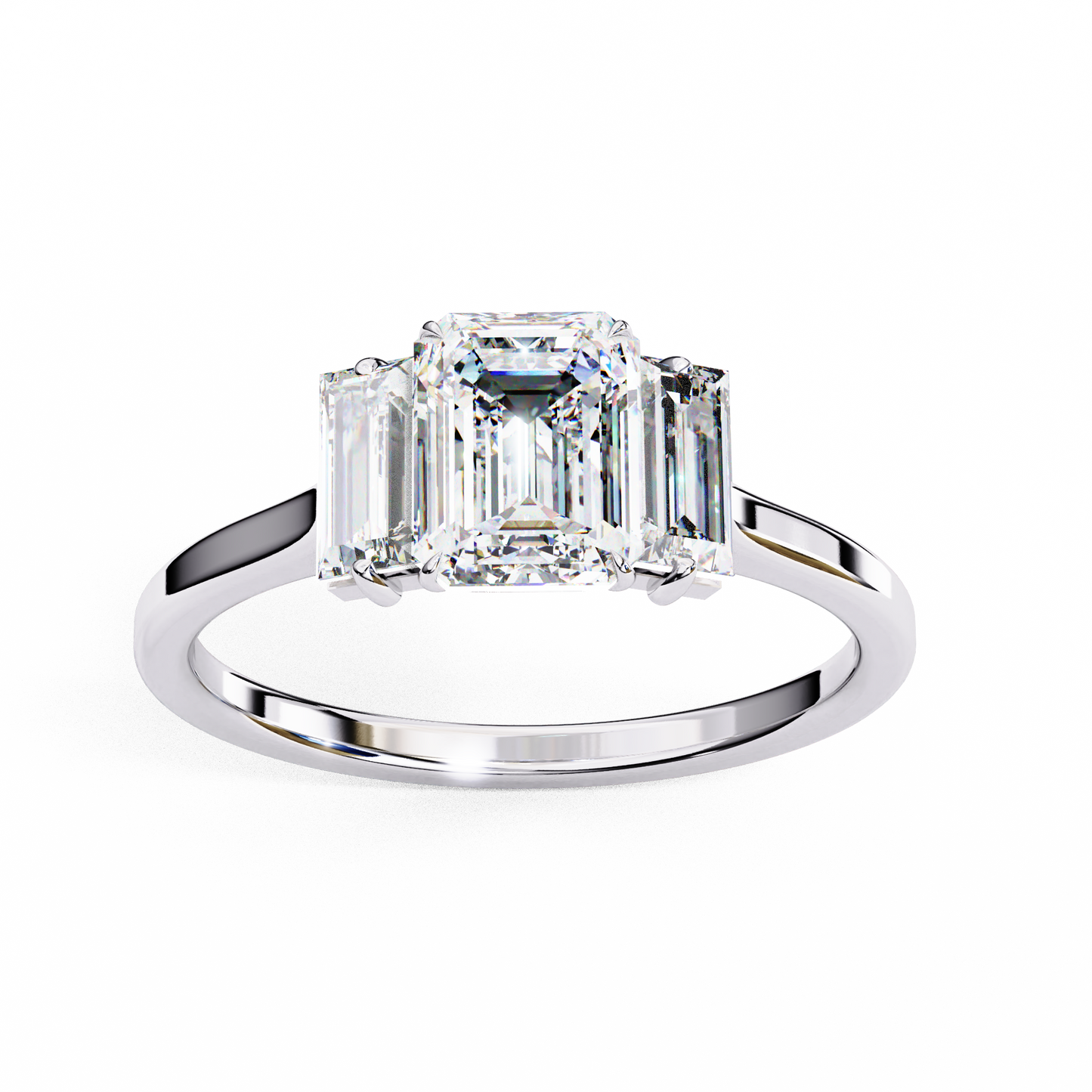 Emerald Echo Solitaire Ring