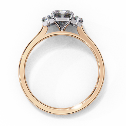 Emerald Echo Solitaire Ring