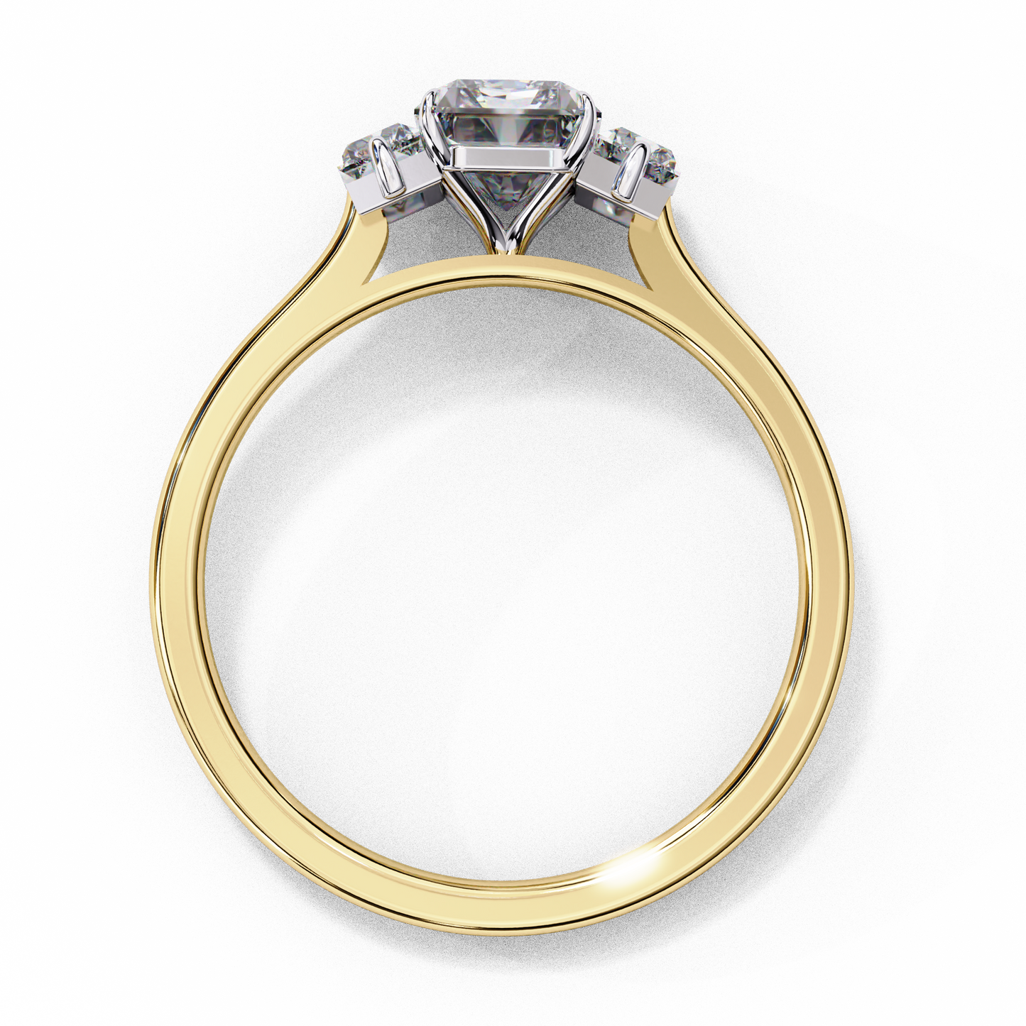 Emerald Echo Solitaire Ring