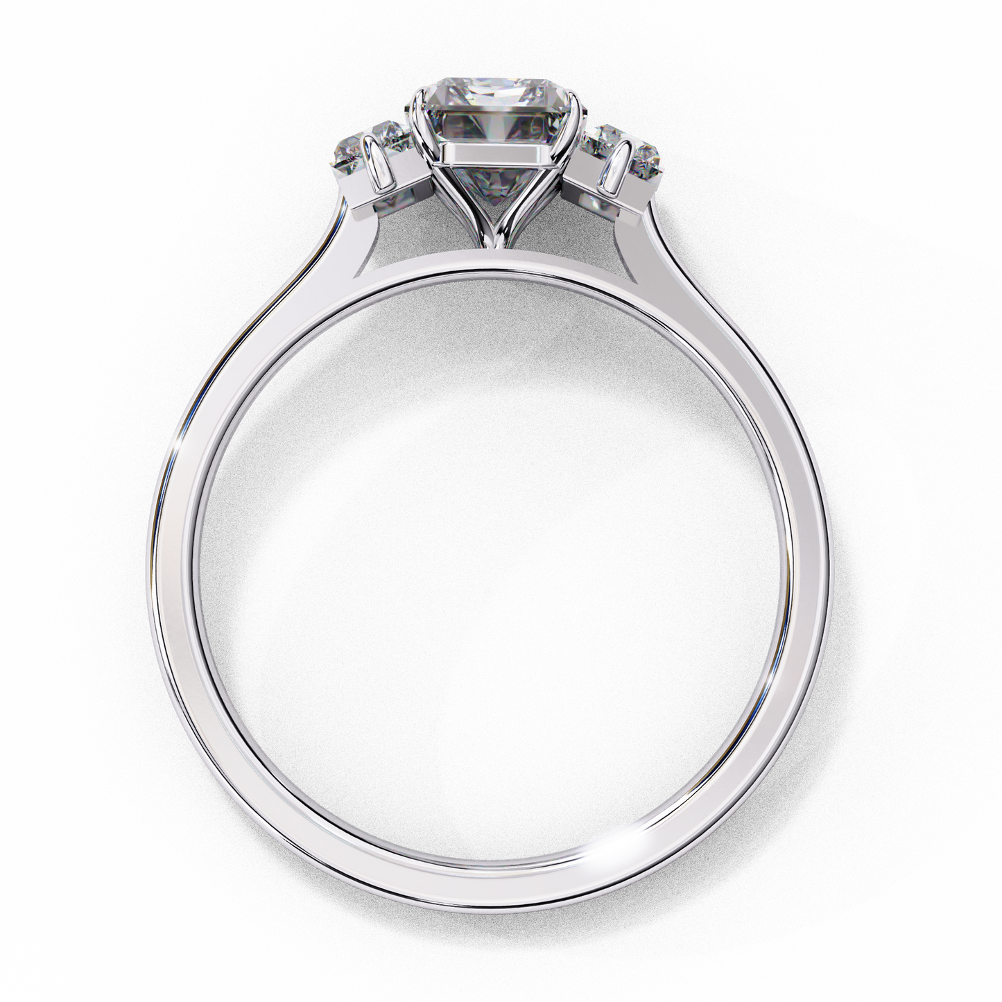 Emerald Echo Solitaire Ring