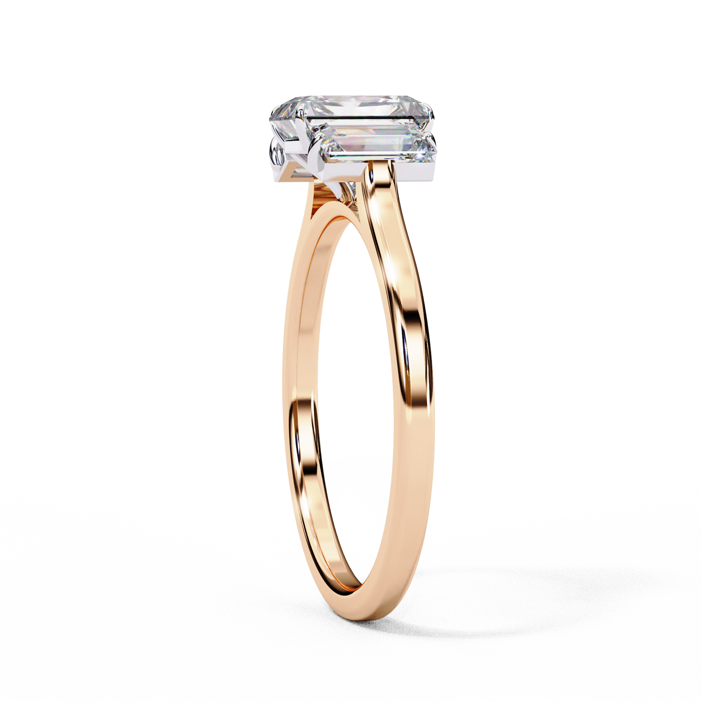 Radiant Echo Solitaire Ring