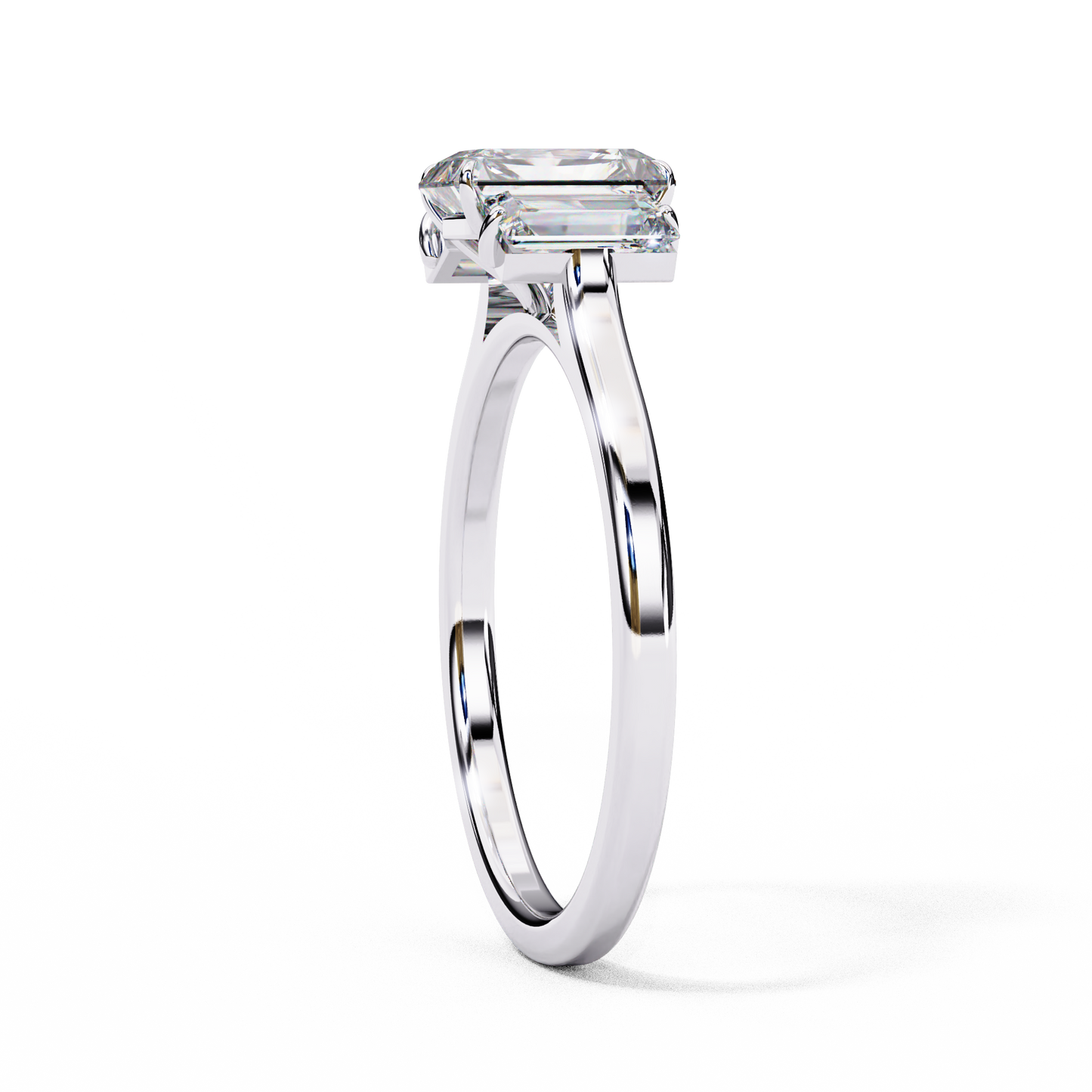Radiant Echo Solitaire Ring