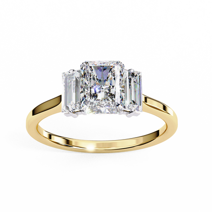 Radiant Echo Solitaire Ring