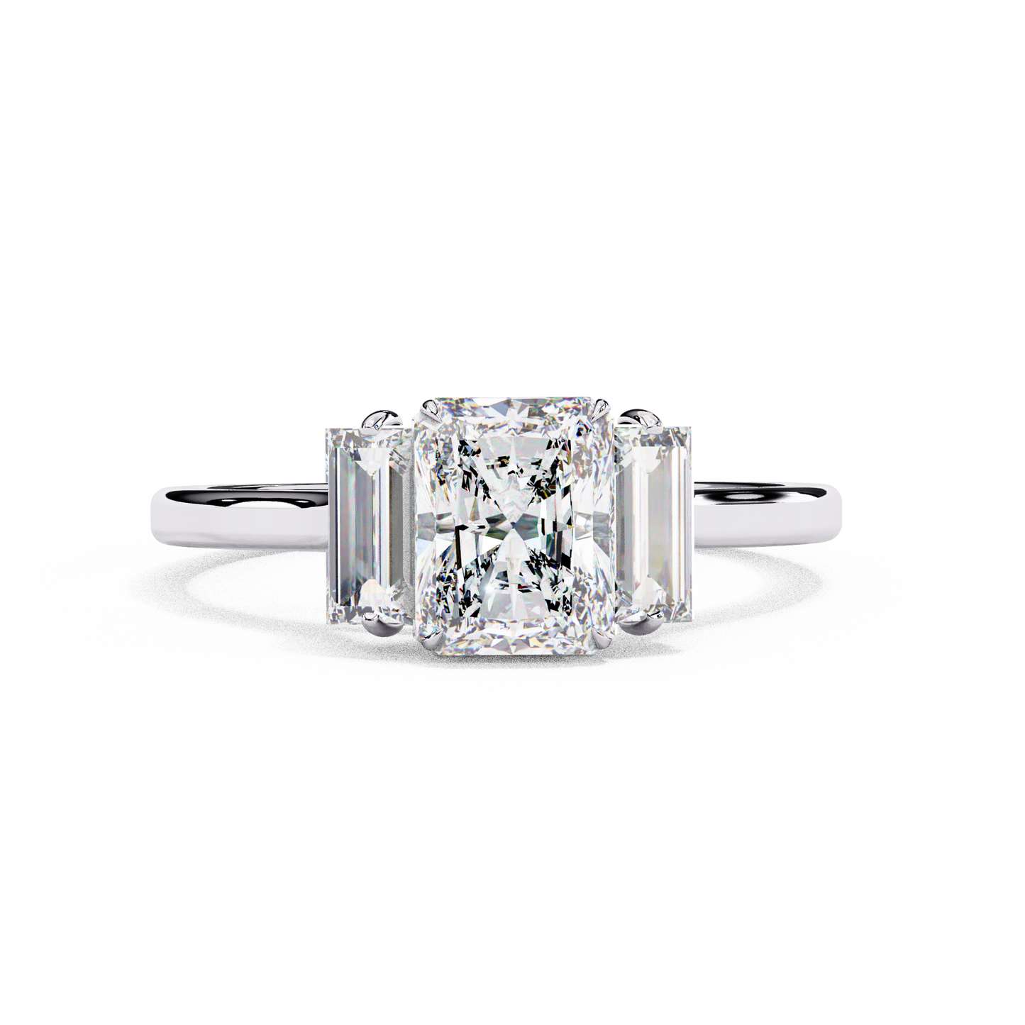 Radiant Echo Solitaire Ring