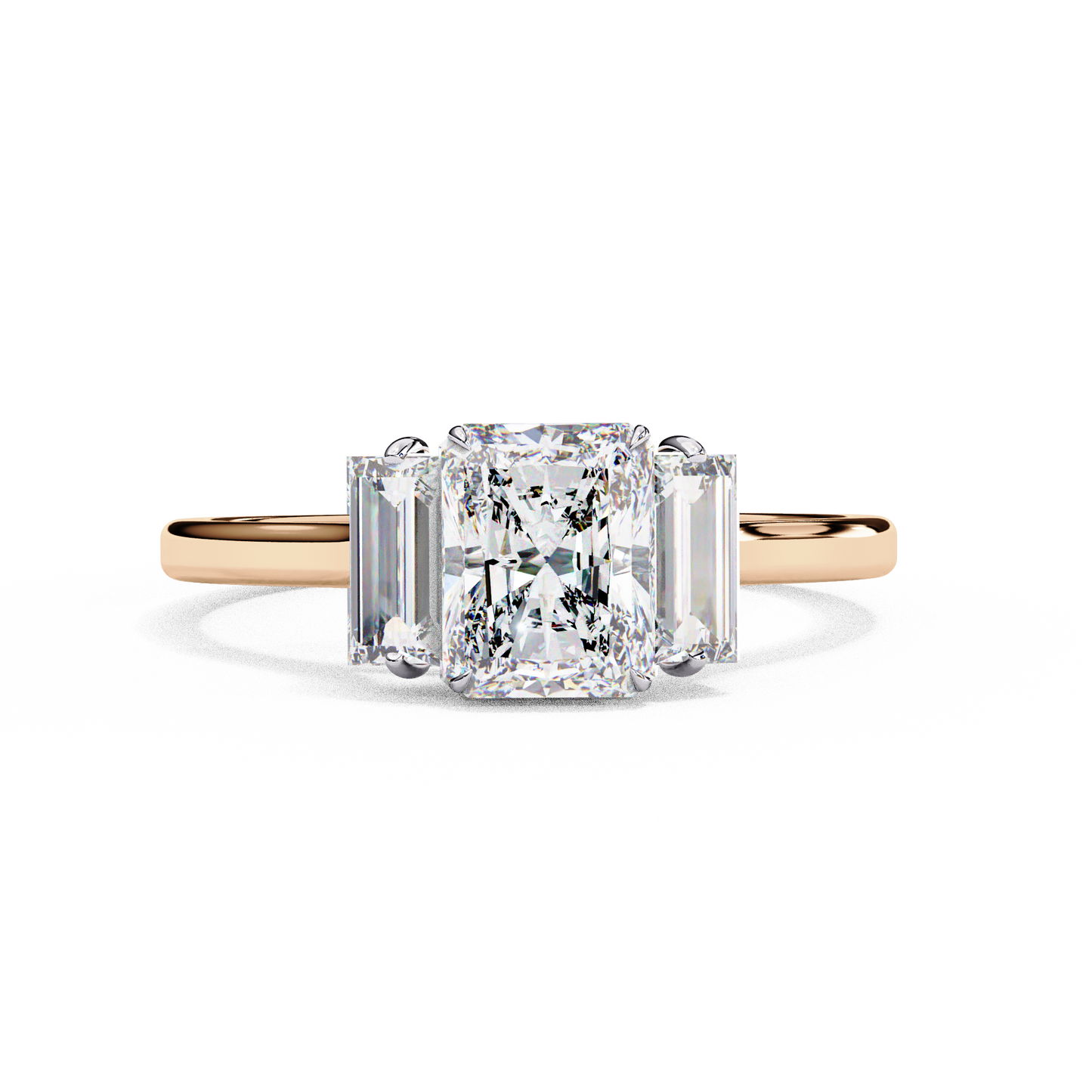 Radiant Echo Solitaire Ring