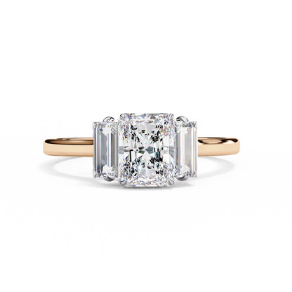 Radiant Echo Solitaire Ring