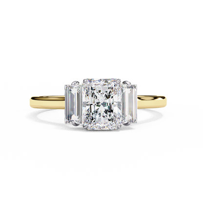 Radiant Echo Solitaire Ring