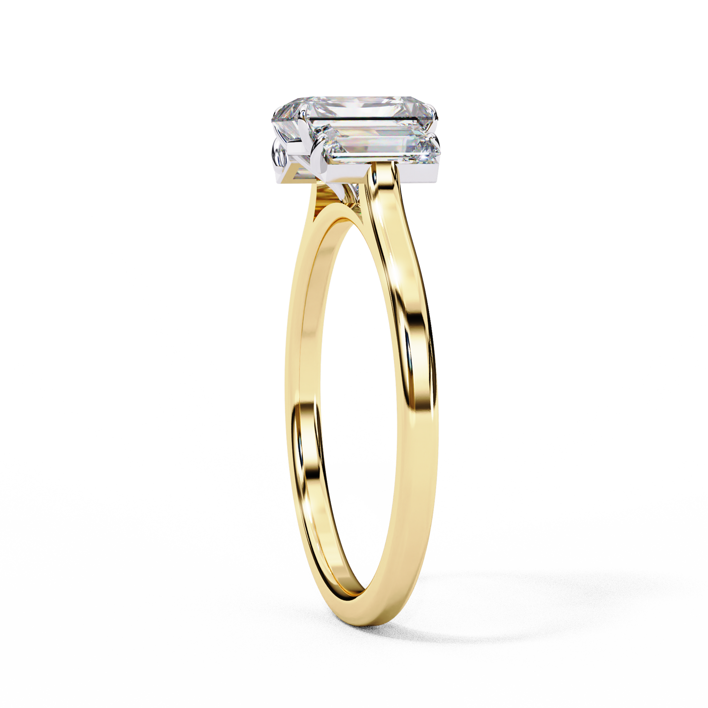Radiant Echo Solitaire Ring