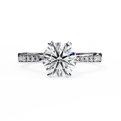 Brilliance Row Solitaire Ring