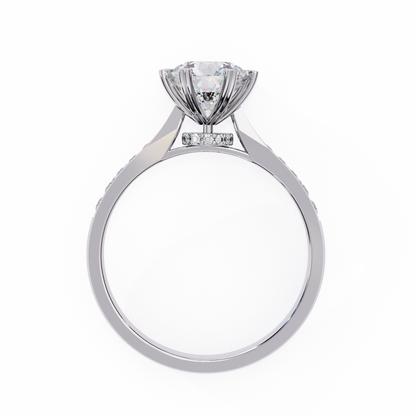 Brilliance Row Solitaire Ring