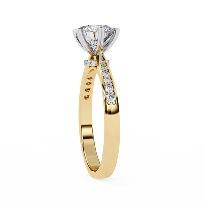 Brilliance Row Solitaire Ring