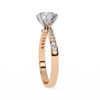 Brilliance Row Solitaire Ring