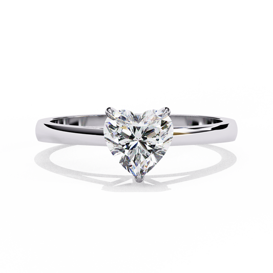 True Heart Solitaire Ring