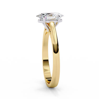 Oval Essence Solitaire Ring