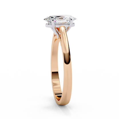 Oval Essence Solitaire Ring